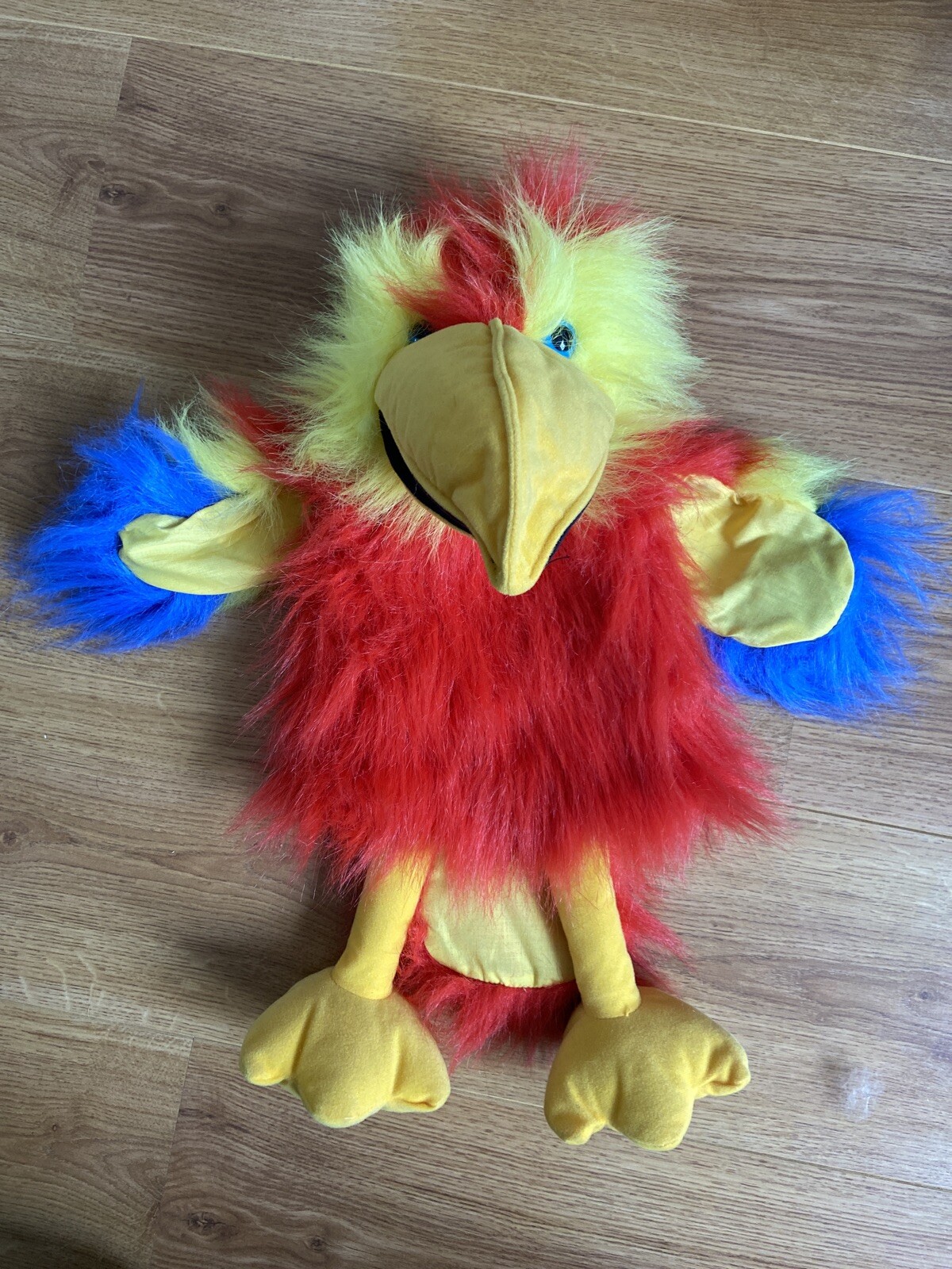 THE PUPPET COMPANY Squawking Multicolour Fur Parrot Hand Glove Puppet Bird eBay