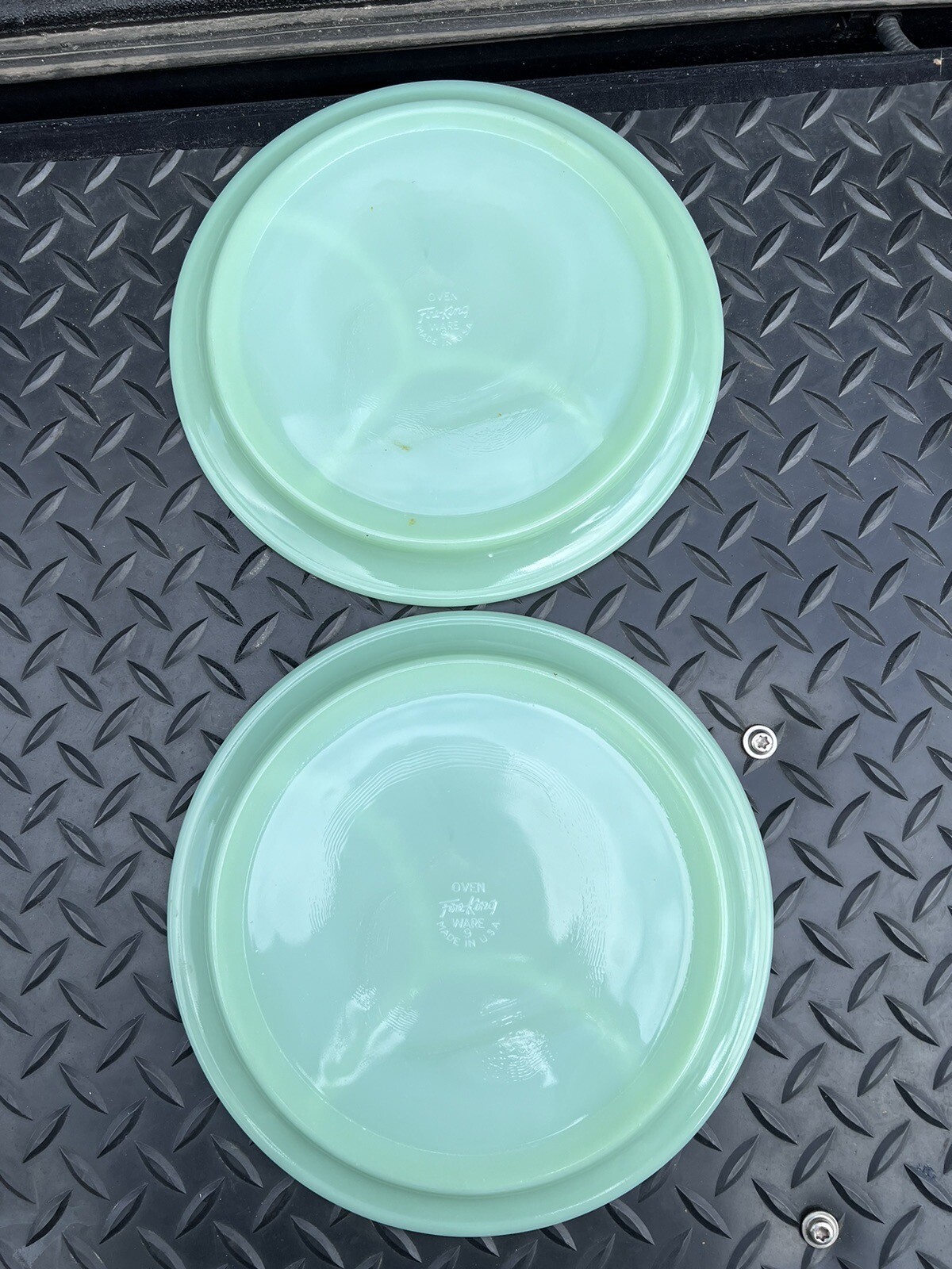Two JADEITE FIRE KING DIVIDED plates 9 5/8” eBay