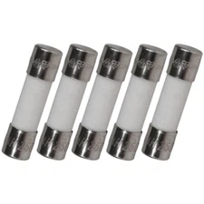 Pack of 5, 3/16 inch X 3/4 inch (5X20mm) 3A 250v Fuse Ceramic Slow Blow (Time D