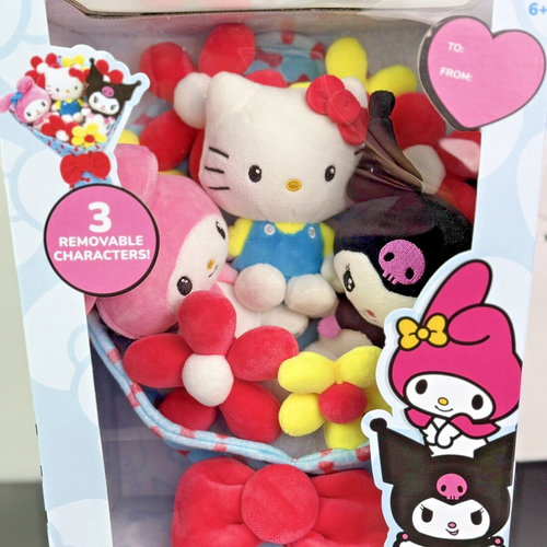 Hello Kitty and Friends 12 inch Plush Celebration Bouquet 9 Plush Included NIB - Picture 2 of 6