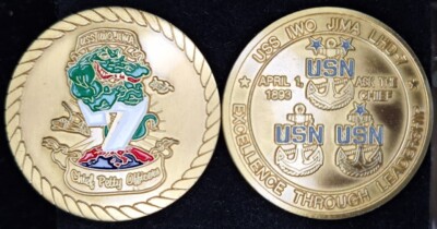 LHD-7 USS IWO JIMA CPO CHIEF - Gator - Navy Challenge Coin