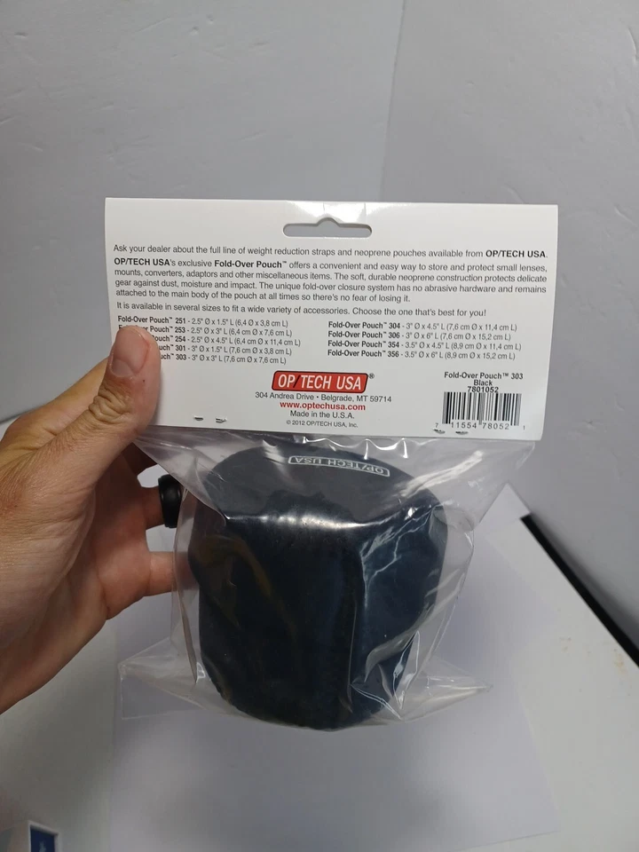 OP/TECH Foldover Pouch 303 - Black - 7801052 - - Image 3 of 3
