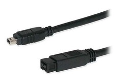 Firewire IEEE 1394 Cable Black 300cm 10-ft - 4-pin to 9-pin Connectors