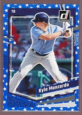 2023 Donruss Baseball Base Independence Day #147 Kyle Manzardo (TB)