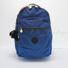 Kipling Seoul Mochila Laptop Bolsa de Viaje KI6363 Poliéster Trabajador Azul Multi $134