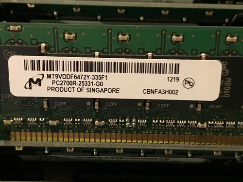 MT9VDDF6472Y-335F1 512MB DDR PC2700 DDR-333MHZ 64X8 9CHIPS ECC UNBUFF - Picture 2 of 3