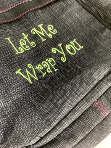 Thirty One Compartment Travel Backpack Sling Charcoal Crosshatch Embroidered - Picture 5 of 8