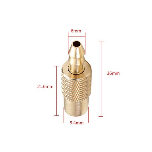 1x 6mm Brass Car Truck Tire Tyre Inflator Valve Connector Air Chuck Pump Adapter - Picture 4 of 12
