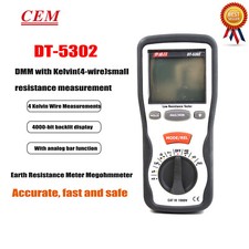 CEM DT-5302 Digital Multimeter with Kelvin 4-wire Small Resistance Measurement  K