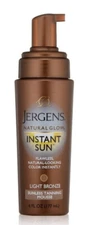 Jergens Natural Glow Instant Sun Sunless Tanning Mousse, Light Bronze, 6 oz 