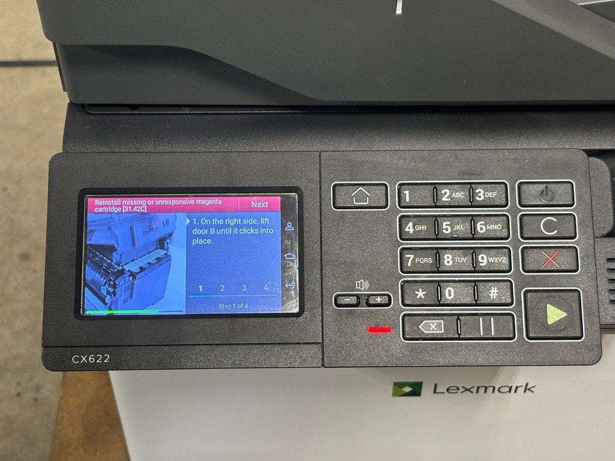 Lexmark CX622ade All-In-One Color Laser Printer Part 7529-636, LEX