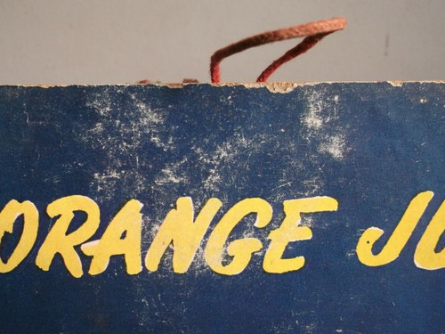 Rare vintage "RIO" Orange Juice advertising cardboard sign printed in India. - Picture 7 of 12