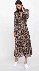 zara leopard shirt dress