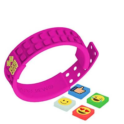 PIXIE CREW Very Unique Pixels Decorated Adjustable Friendship Wristband - Fuchsi