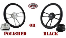 14 Polished Or Black Muscle Style Wheel Black Vinyl For 1960 - 69 Chevy Trucks