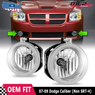 07-10 Fog Lights For Dodge Caliber Factory Replacement Clear Bumper Driving  Lamp | eBay
