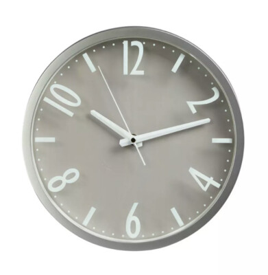 Argos Home Contemporary Wall Clock Silver UK