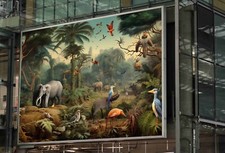 JUNGLE SAFARI ZOO ANIMALS POSTER FOREST BIRDS WALL ART WILDLIFE -A4 A3 SIZE
