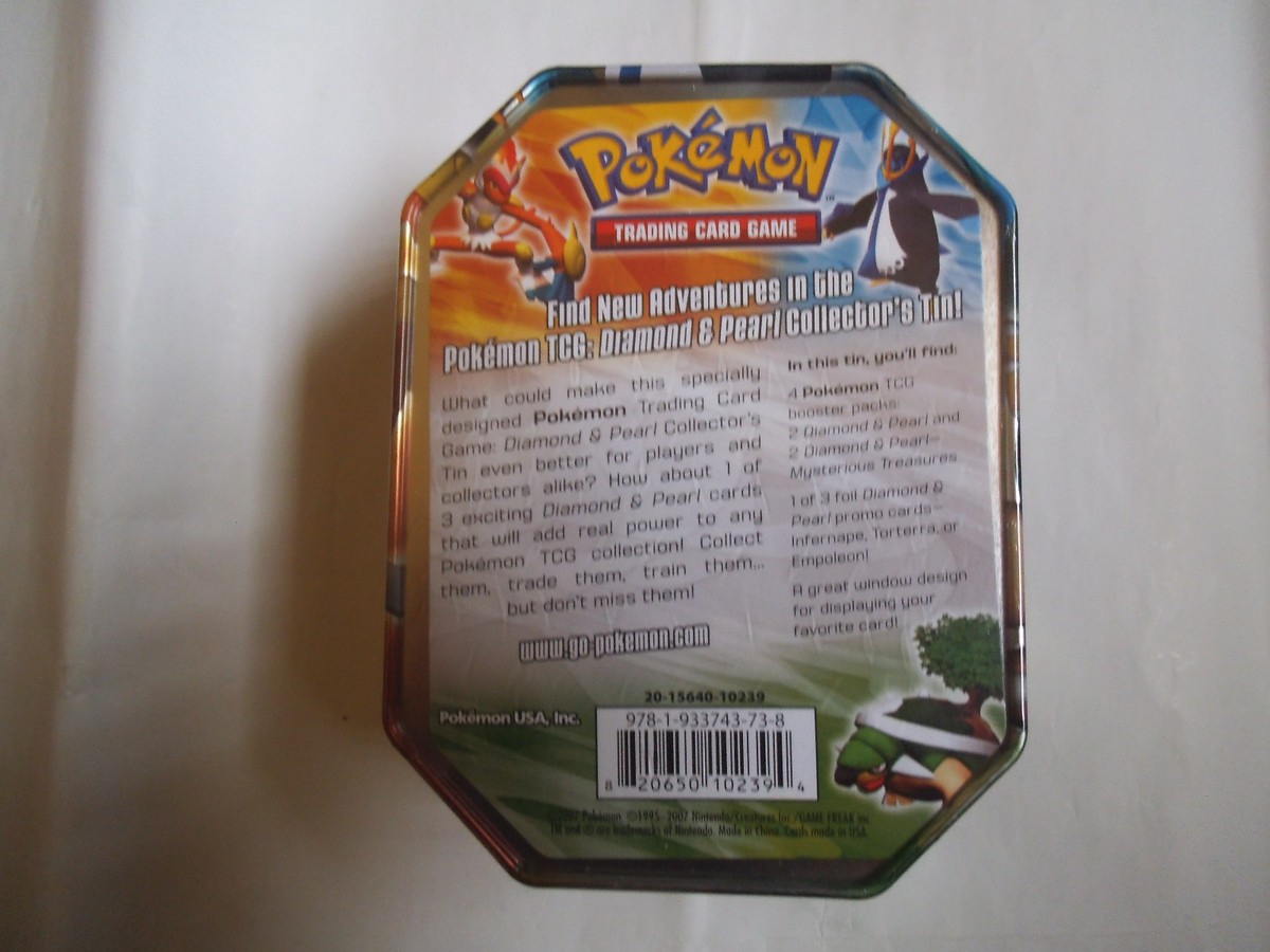 Pokémon Empoleon Diamond Pearl 2007 Holiday Tin Set with LV.X Foil