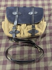 Filson Medium Field Bag - Made in USA - Rare - Blue & Tan Rugged Twill