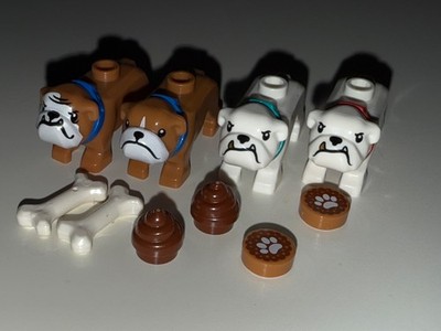 NEW LEGO Dog Bulldog White Medium Nougat | eBay