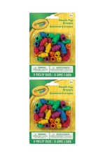 2 Pack Crayola Colourful Pencil-Top Erasers Assorted Colors 60-ct Total
