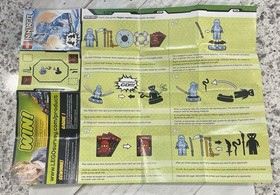 LEGO Ninjago: NRG Zane (9590)Minifigure w/ some weapons and spinner