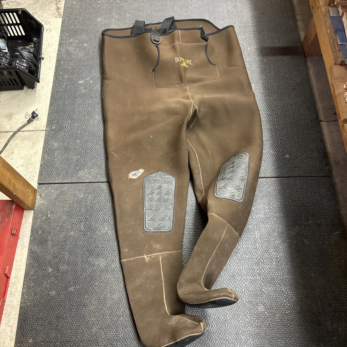 Cuissarde Pêche Hodgman – Néoprène Marron – Taille L (US) – Avec Bottes