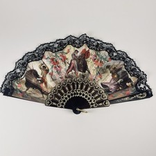 Spanish Style Folding Hand Fan With Flamenco Bullfighters Bulls Espana Taurina
