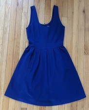 Banana Republic Women’s Cobalt Blue Corduroy Fit & Flare Cocktail Dress, Size 4