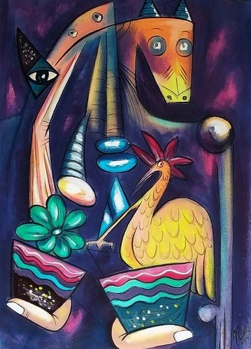 Original Art Painting Cuba Artist JULIO CESAR FUENTES 9