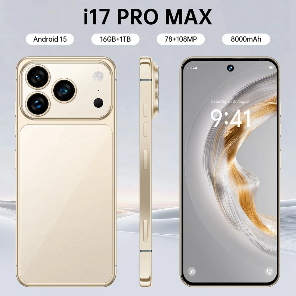 NEW i17 Pro Max 7.3-inch 16+1TB 8000mAh 5G Android Phone Global Unlock Dual SIM - Image 3 of 4