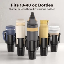 2-In-1 Cup Phone Holder Mount Car Adjustable Arm Base 360 Rotatable Cradle Holds