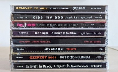 Metal hard rock CD lot tribute compilation Metallica Twisted Sister Sabbath Ozzy