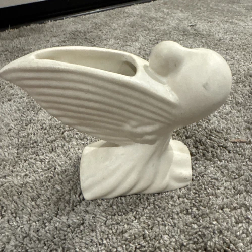 Vintage Original Nelson McCoy Dove Pigeon Flower Holder Vase Planter 3.25x4.5”