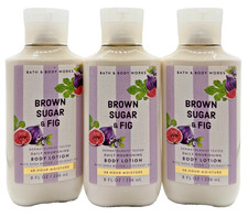NEW Bath Body Works Lot of 3 Bottles Brown Sugar Fig Body Lotion 8 oz