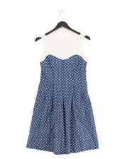 Nine West A-Line Midi Dress UK6 in Blue