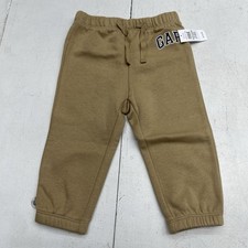 Gap Tan Drawstring Logo Fleece Sweatpant Joggers Infant Size 18-24 Months