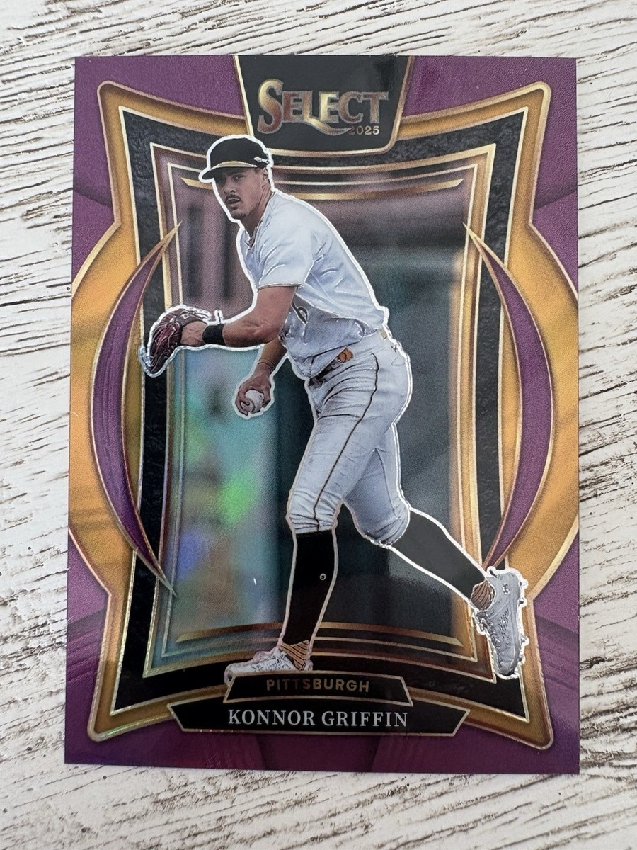 Phantom Monroe 天才クリア・クリムゾン　真作保証　2025年新作 2025 Panini Select Baseball Purple Prizm Konnor Griffin Bookend 75
