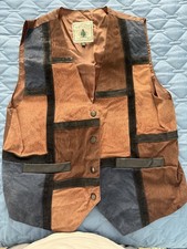 Vintage Northwest Territory Size M Suede Leather Patchwork Vest Boho Festival