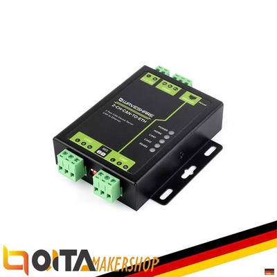 WaveShare Industrial 2CH CAN TO ETH Server, CAN-Bus zu Ethernet, TCP/IP, 25919