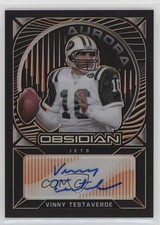 2021 Panini Obsidian Aurora Electric Etch Orange 5/75 Vinny Testaverde Auto lz7
