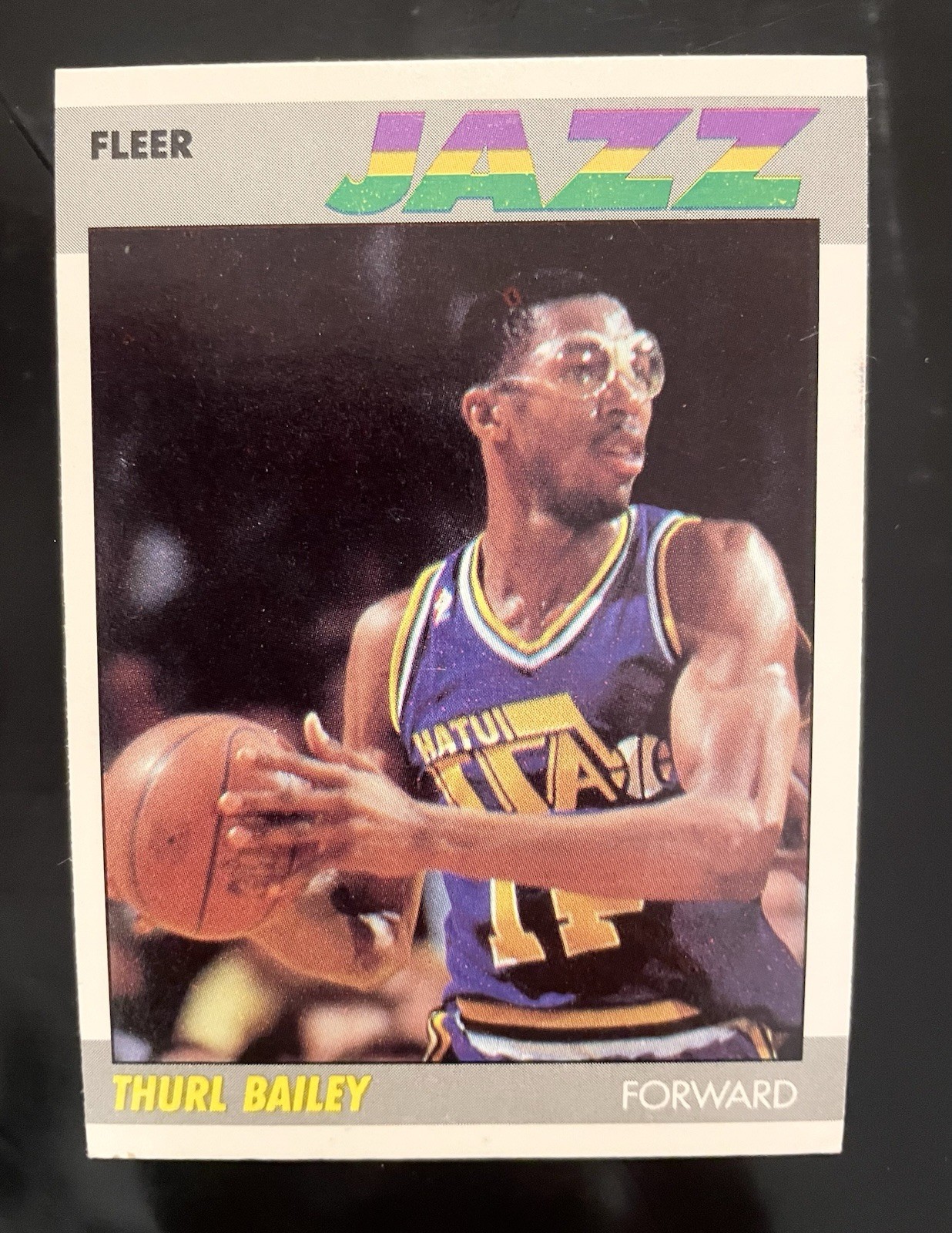 Vintage Fleer 1987-88 Thurl Bailey #6 Utah Jazz NBA Basketball Card NM