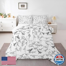 Feelyou Dinosaur Bedding Set Full Size 3D Digital Print Comforter Set For Kids