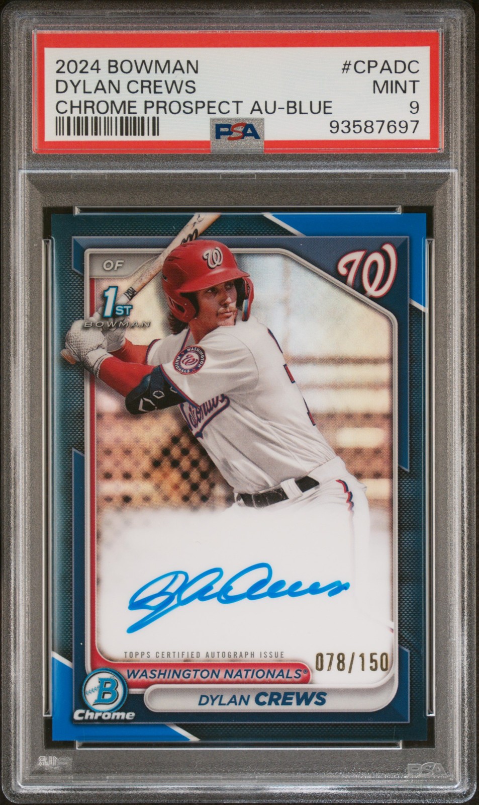 Dylan Crews Blue Refractor #CPA-DC