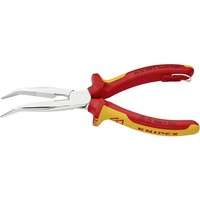Knipex 26 26 200 T Flachrundzange 40° Gebogen Chrom-Vanadium Stahl 200 Mm