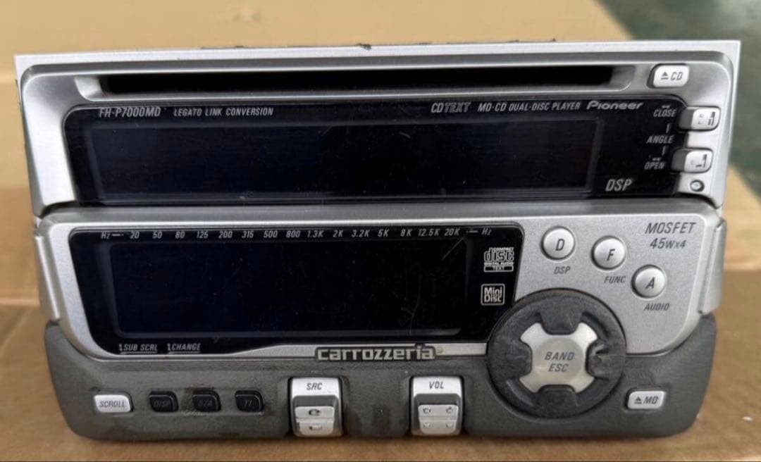 Pioneer Carrozzeria FH-P7000MD 2DIN Car Audio CD Player Working MD