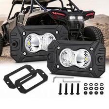 2x 4in Flush Mount Led Pods Driving Combo Bumper Reverse Offroad Lights Utv Atv 2x 4in Flush Mount Led Pods Driving Combo Bumper Reverse Offroad Lights Utv Atv
