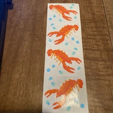 Vintage Mrs Grossman Lobster Stickers - Fish Bubbles Crustacean Sticker