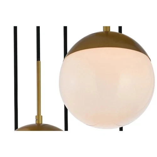 Elegant Lighting LD6074 Eclipse 5 Light 18"W Multi Light Pendant - Brass - Picture 10 of 12